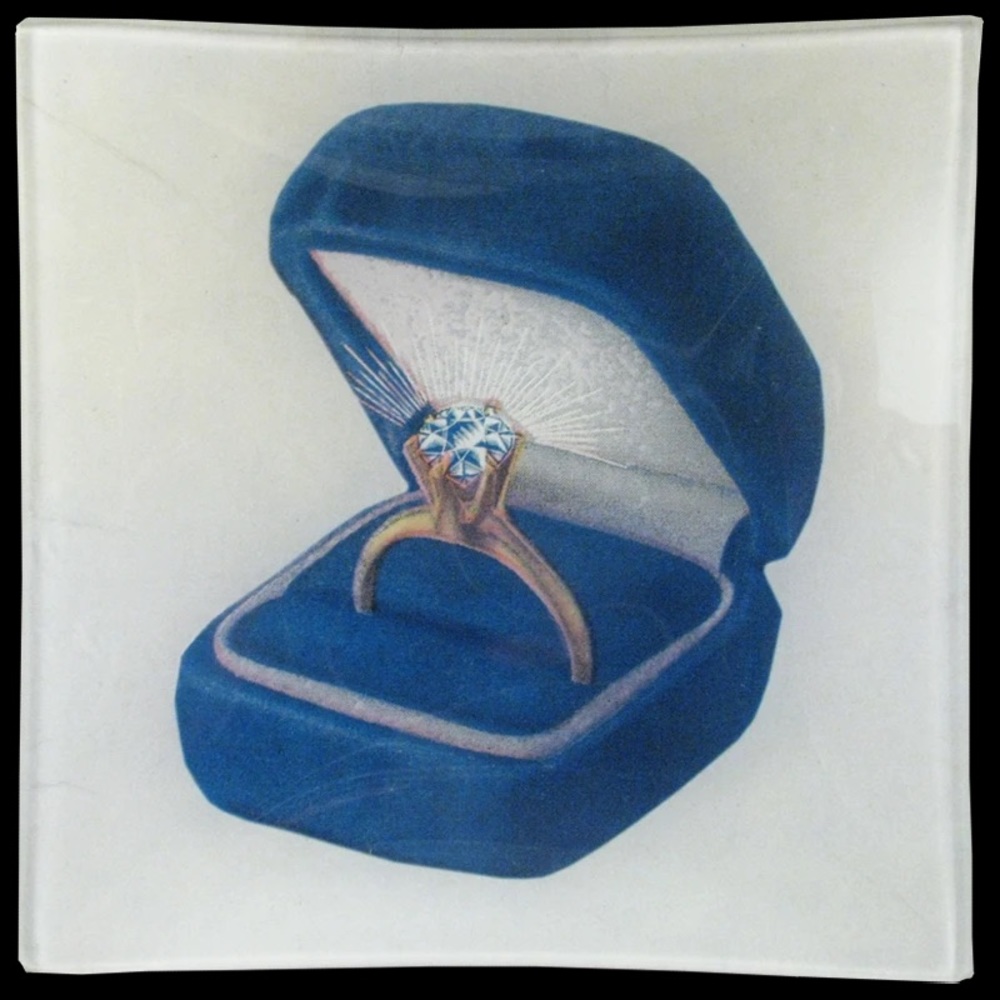 John Derian Engagement Ring In A Box Plate